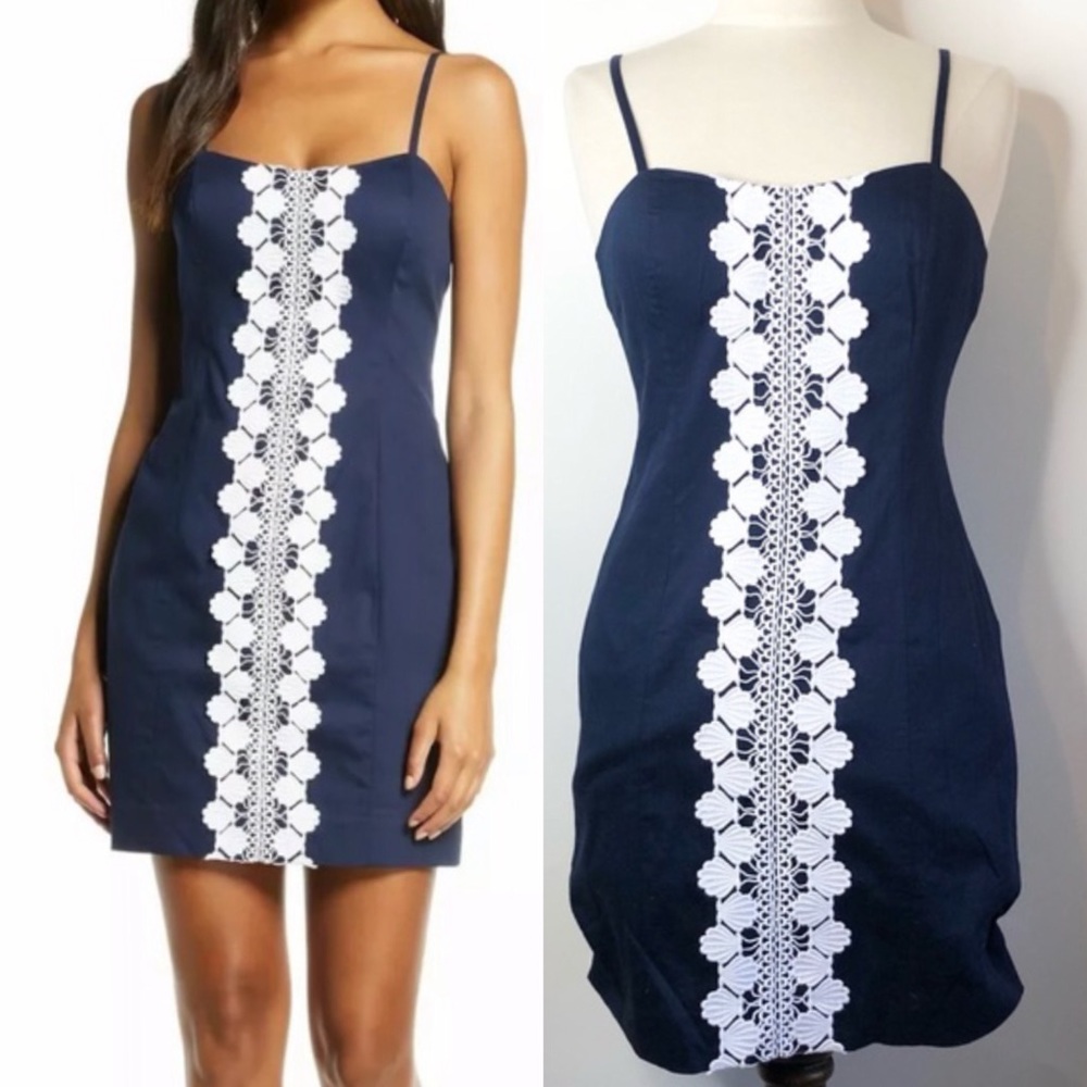 NEW Lilly Pulitzer Shelli Stretch True Navy Dress